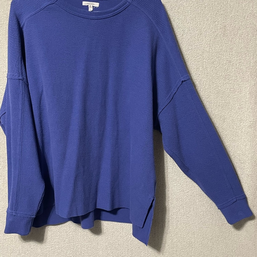 Maurices Indigo Waffle Knit Top